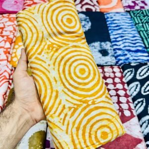 Tissu Batik Artisanal – Couleurs Variées – 100 % Coton
