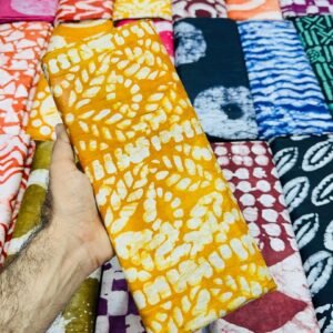 Tissu Batik Artisanal – Couleurs Variées – 100 % Coton