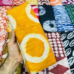 Tissu Batik Artisanal – Couleurs Variées – 100 % Coton