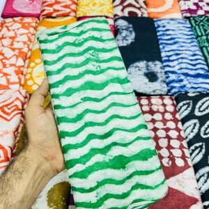 Tissu Batik Artisanal – Couleurs Variées – 100 % Coton