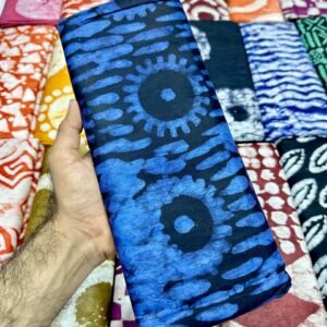 Tissu Batik Artisanal – Couleurs Variées – 100 % Coton
