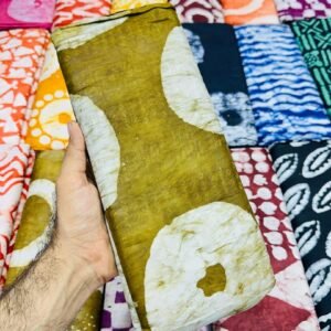 Tissu Batik Artisanal – Couleurs Variées – 100 % Coton