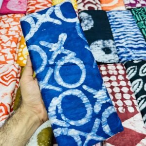 Tissu Batik Artisanal – Couleurs Variées – 100 % Coton