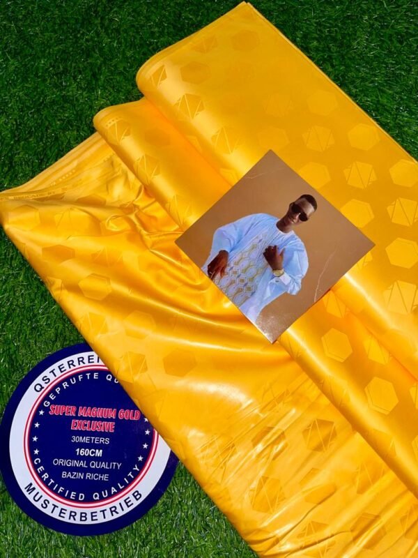 Bazin Super Magnum Gold XXXXL – Gesinner (Largeur 162 cm)