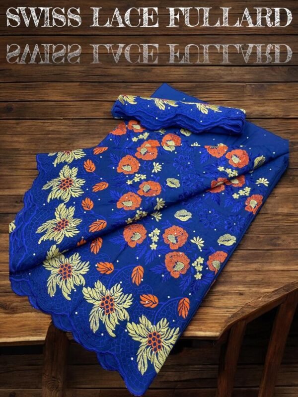 Dentelle Suisse Premium avec Foulard – 7 Yards – Image 9
