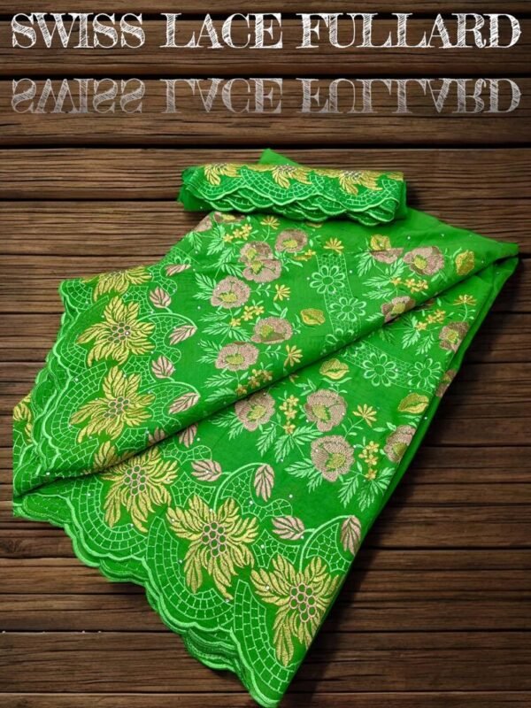 Dentelle Suisse Premium avec Foulard – 7 Yards – Image 3